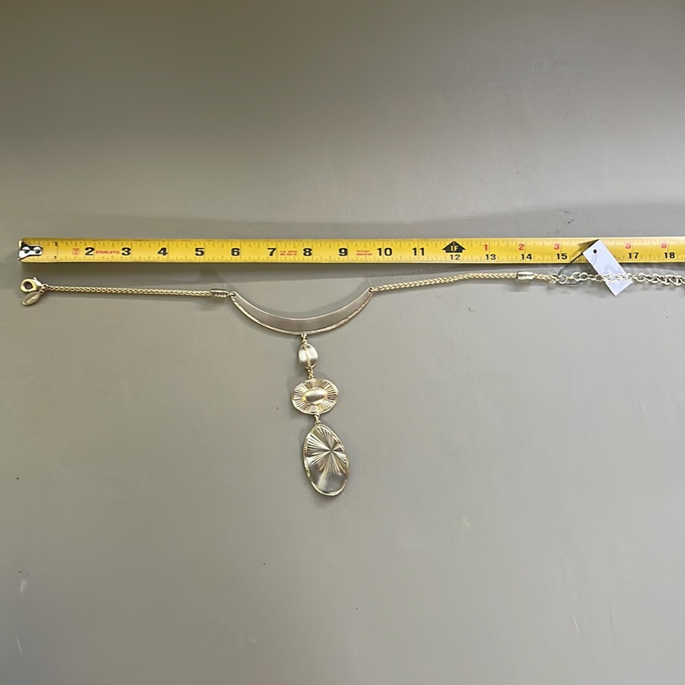 Chicos gold tone Y Necklace, NWT - Picture 2 of 7